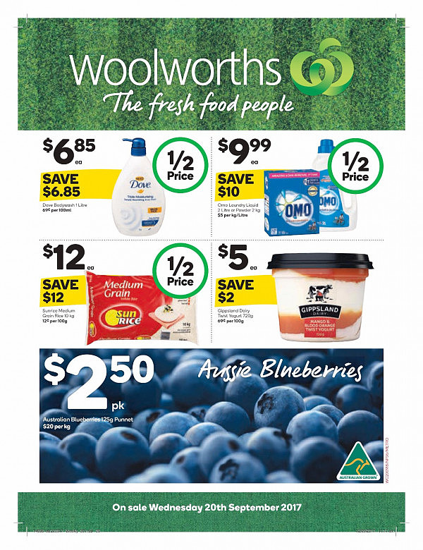 Woolworths 9月20日至26日特价集锦 巨甜的蓝莓无籽西瓜半价！ - 36