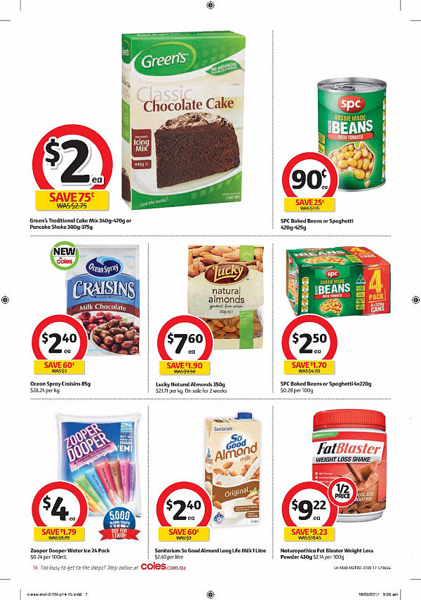 Coles 9月27日至10月3日特价集锦 蓝莓虾饺大米半价！ - 14