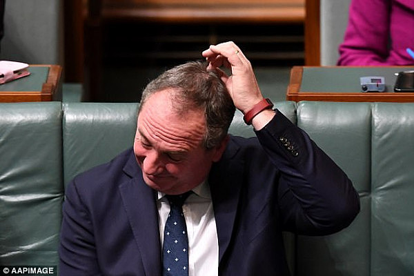 Deputy Prime Minister Barnaby Joyce scratches his head thinking about his Kiwi connection