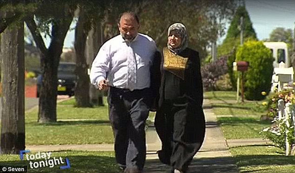 The Muslim leader (pictured with wife Hanifeh) previously said men should be allowed four wives in Australia