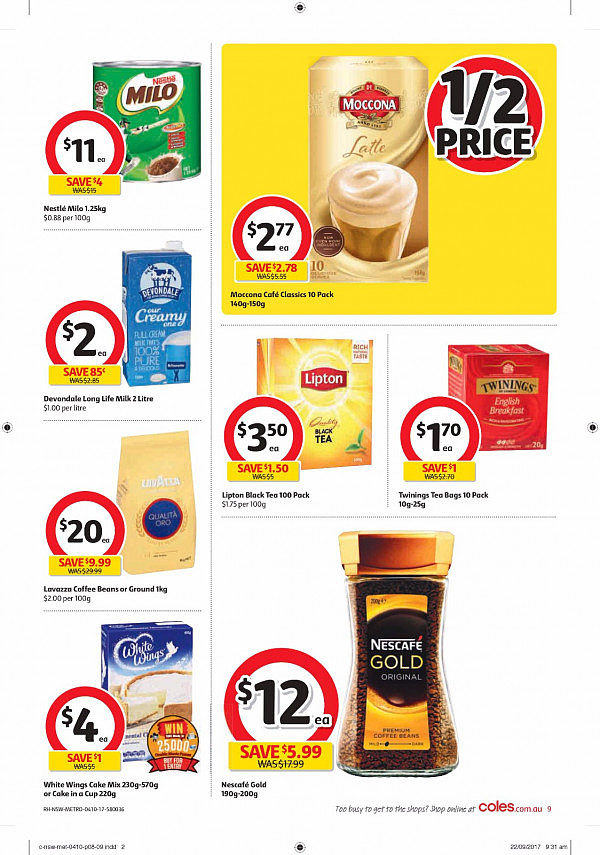 Coles 10月3日至10日特价集锦 酸奶鱼油洗衣粉半价！ - 24