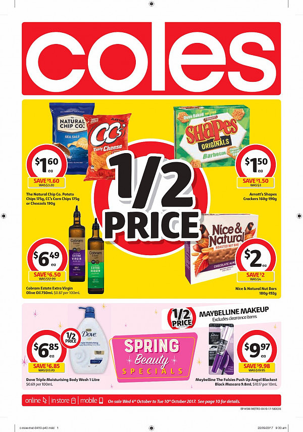 Coles 10月3日至10日特价集锦 酸奶鱼油洗衣粉半价！ - 40