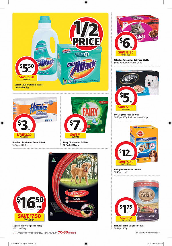 Coles 10月11日至17日特价集锦 植物油猪肉特价！ - 34