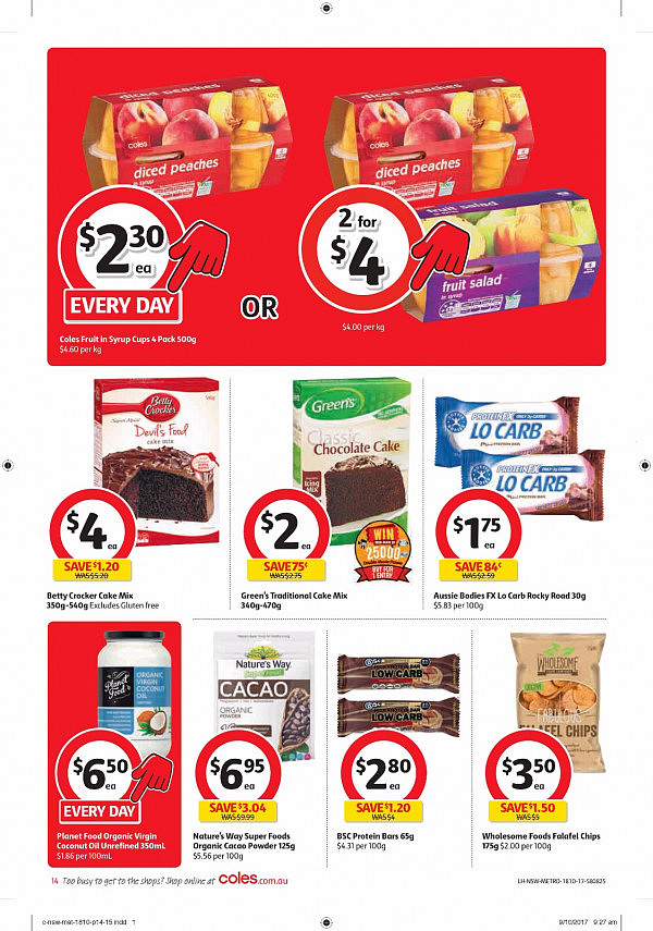 Coles 10月18日至24日特价集锦 鱿鱼虾饺芒果半价！ - 14