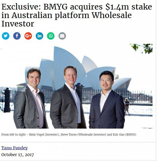 BMYG博满金资入股澳洲最大投资项目平台WI！ - 1
