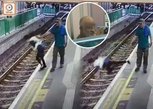 香港地铁：外国男子无故伤人 将一女子推下站台（图） - 1