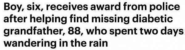 厉害了word小侦探！澳洲6岁小孩成功协助警方找到失踪两天的老爷爷！ - 2