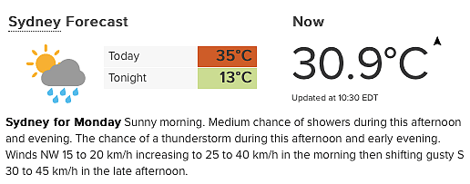 热到变形！今天悉尼35℃！晚上气温骤降至13℃，还有雷暴阵雨！一天经历四季...外卖high了，代购哭了... - 10