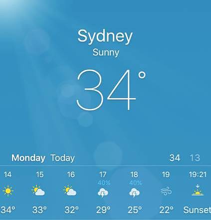 热到变形！今天悉尼35℃！晚上气温骤降至13℃，还有雷暴阵雨！一天经历四季...外卖high了，代购哭了... - 21