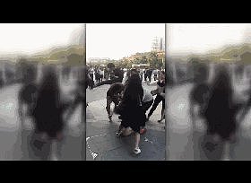 女白领因口角约群架 当街打成一团 不忍直视（视频） - 5