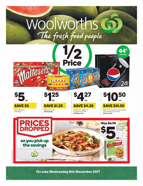 Woolworths 11月6日至14日特价集锦 澳佳宝鱼油鸡胸肉半价 - 1