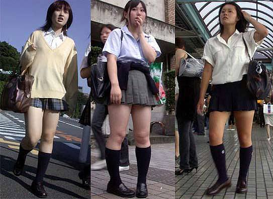 各种比短！日本校服女生裙子长度又破纪录了（组图） - 2