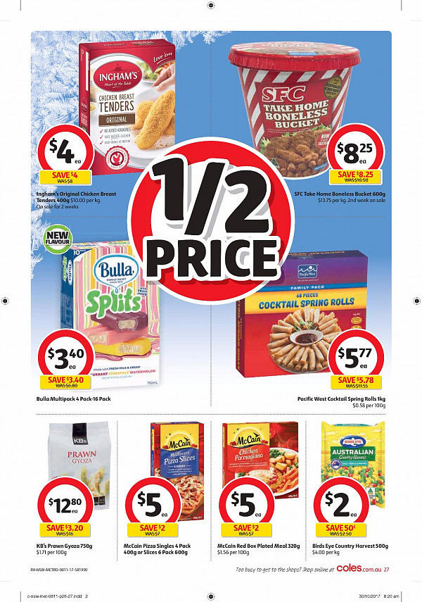 Coles 11月8日至14日特价集锦 猪肉饺子酸奶机半价！ - 24