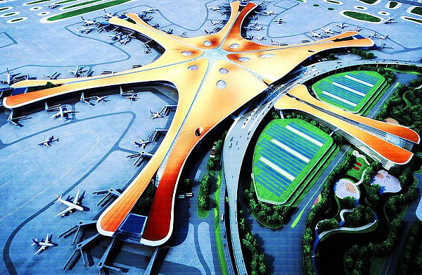 印媒：北京新建机场全球最大 登机口排一排有5公里（图） - 2