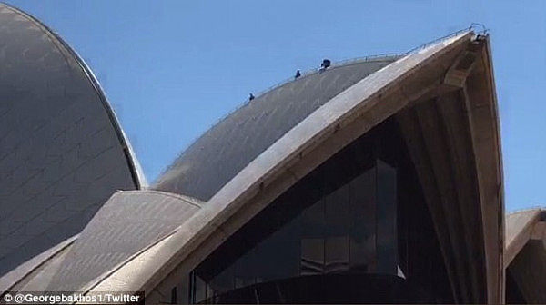 爬上悉尼歌剧院“扯大旗”！5名激进分子因抗议马努斯岛难民问题被捕！ - 6