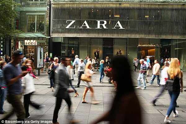 Zara opened its first Australian store on Sydney's Pitt Street (pictured), and one year after it opened a new store at Broadbeach on the Gold Coast