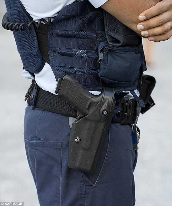 A group of Sydney teenagers are believed to have made off with a police-issue glock handgun after stumbling across it inside an unmarked car (stock image)