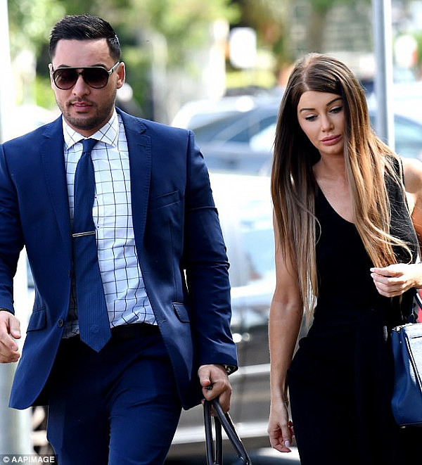 Salim Mehajer has been arrested in Sydney overnight and charged with breaching an AVO preventing him from seeing his estranged wife Aysha Learmonth (pictured together in 2015) 