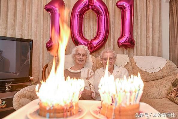 高龄双胞胎一起庆祝生日，点上202根蜡烛，差点闹出火灾！
