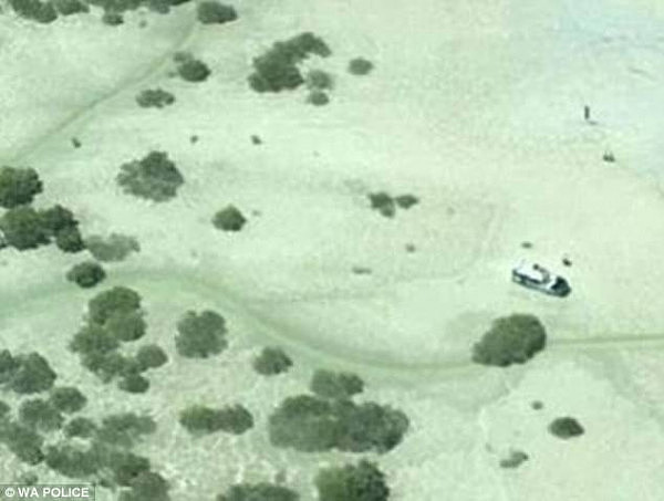 The pair's ute got bogged in a remote mangrove swamp 100km north of Broome, in the WA Kimberley, when they tried to turn around on a muddy track