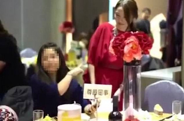 'Do not touch me':  The woman rudely points at the wedding emcee who asked her to leave