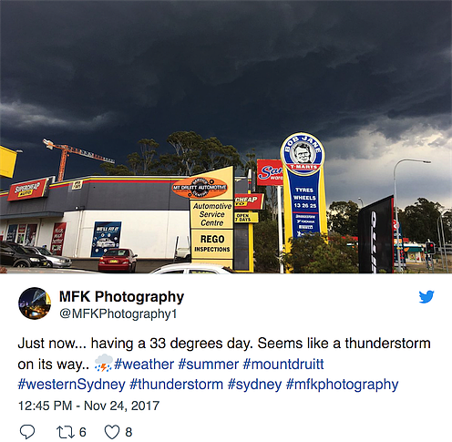 黑云压顶！气象局发布雷暴预警 悉尼西部将遭遇极端恶劣天气 - 5