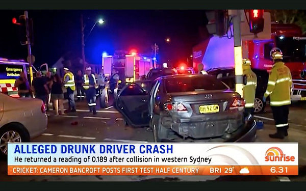 悉尼男子酒驾酿车祸！酒精含量超法定3倍，连撞3车后致两名伤者入院 - 3