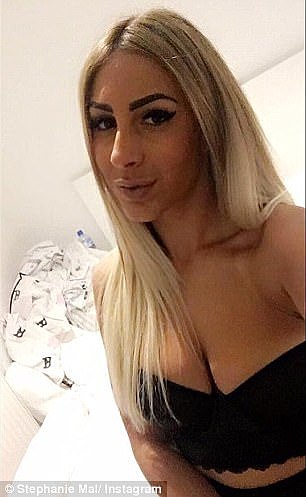 Stephanie Mal, 24, was on a night out at swanky Ms Collins nightclub in Melbourne on Friday