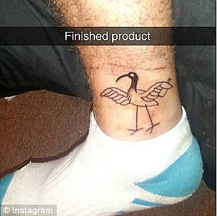 Jarod Woldhnis had two variations of the bird tattooed on him - one smoking and another drinking