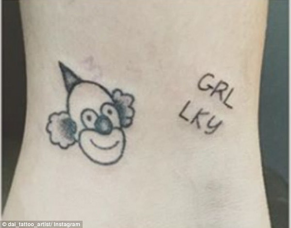 A tiny clown and some letters now adorn this ankle, as smaller designs see a rise in popularity