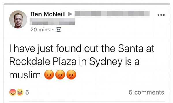 悉尼商场有个穆斯林扮的圣诞老人？围观群众的态度让人出乎意外... - 2