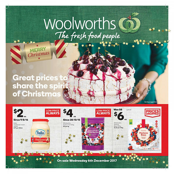 Woolworths 12月6日至12日特价集锦！澳芒饺子各种giftcard特价！ - 1
