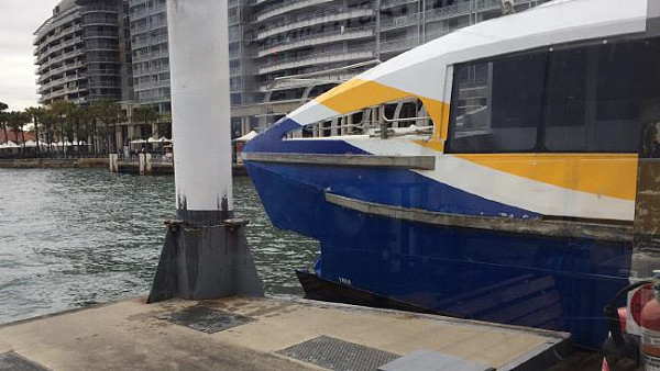 惊险！满载轮渡早高峰撞上悉尼环形码头！2乘客、1船员受伤（图） - 1