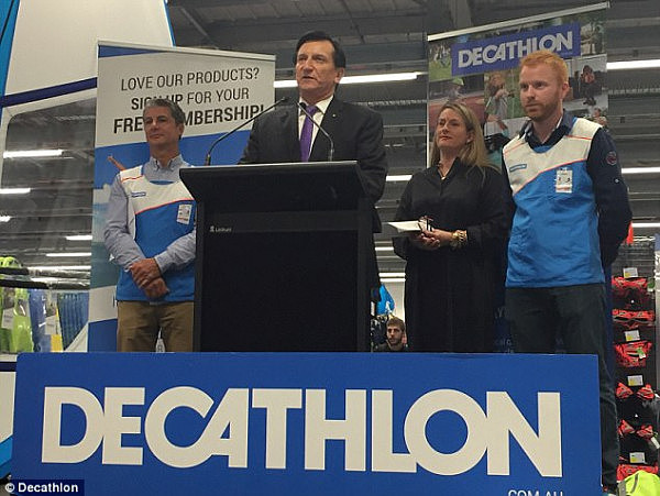 Oliver Robinet, the CEO of Decathlon's Australian arm, said the store's products were of 'premium quality'
