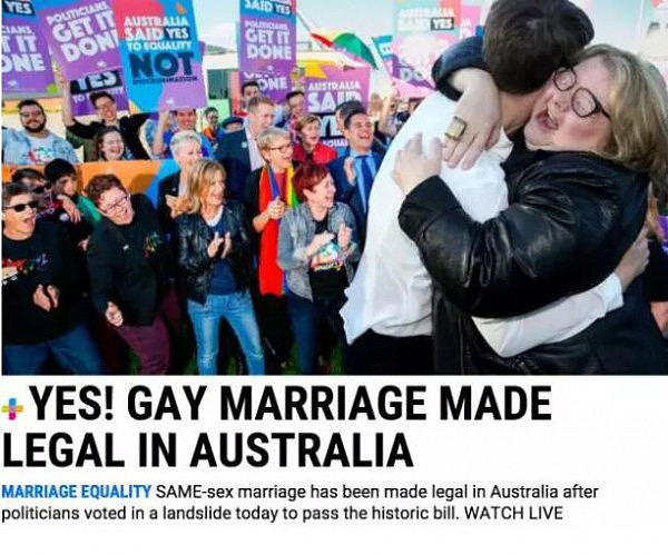 多数票通过！澳洲同性婚姻今天正式合法化！最早1月8日可注册结婚！这是澳洲历史性一刻！现场人们相拥欢呼到炸裂！ - 16