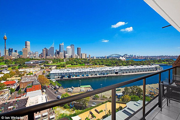 But despite their luck, both claimed they had entered to do their bit to contribute to the RSL's causes (pictured is the view from their Sydney apartment)