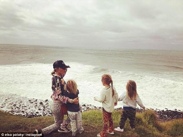 Chris reportedly forked out an eye watering $7 million for his sprawling 4.2 hecatre estate in 2014. Elsa Pataky is pictured with sons Tristan and sasha and daughter india