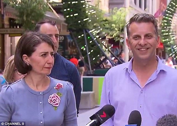 Ms Berejiklian and Transport Minister Andrew Constance were announcing the opening of a thoroughfare on George Street on Sunday