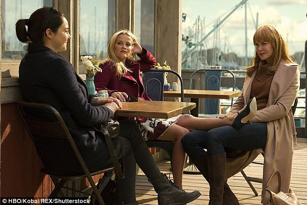 Doing the Aussies proud: Nicole Kidman is up for Best Performance by an Actress in a Limited Series or Motion Picture Made for Television, while Big Little Lies has six nominations in total (Pictured from left: Shailene Woodley, Reese Witherspoon and Nicole Kidman)