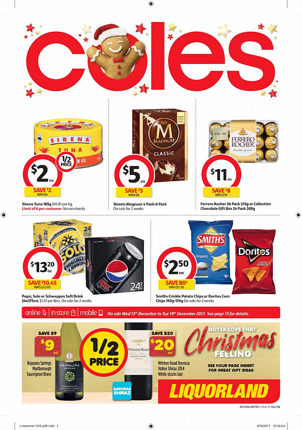 Coles12月13日至19日特价集锦  猪骨猪腿肉大米虾饺葡萄特卖！ - 40