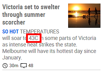 43℃！墨尔本上演全城热死！然而，明天就暴跌到13℃…一天摇摆30℃，没谁了！这里有份消暑神器指南！快看！ - 3