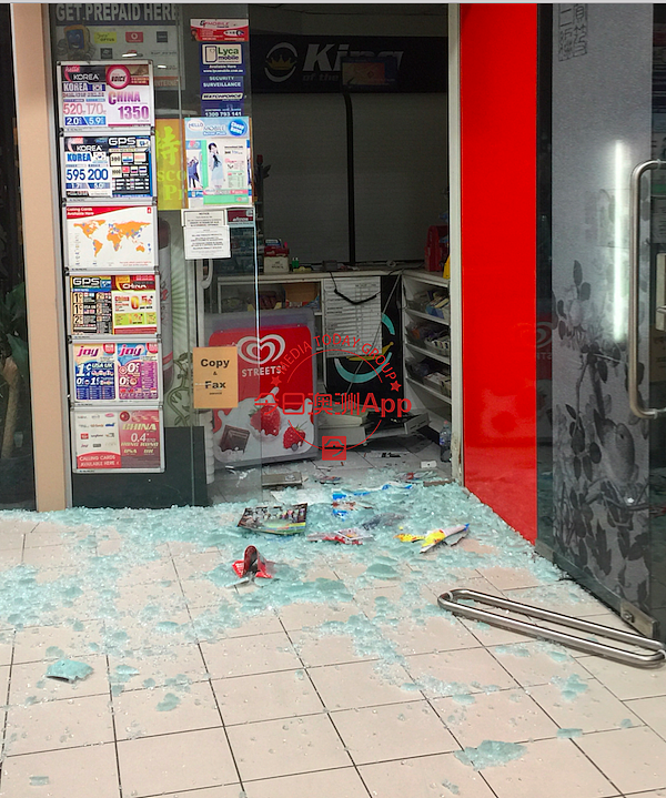 注意！悉尼唐人街商铺遭午夜入室暴窃！玻璃被砸碎一地狼藉，收银机钱匣空空如也（组图） - 1