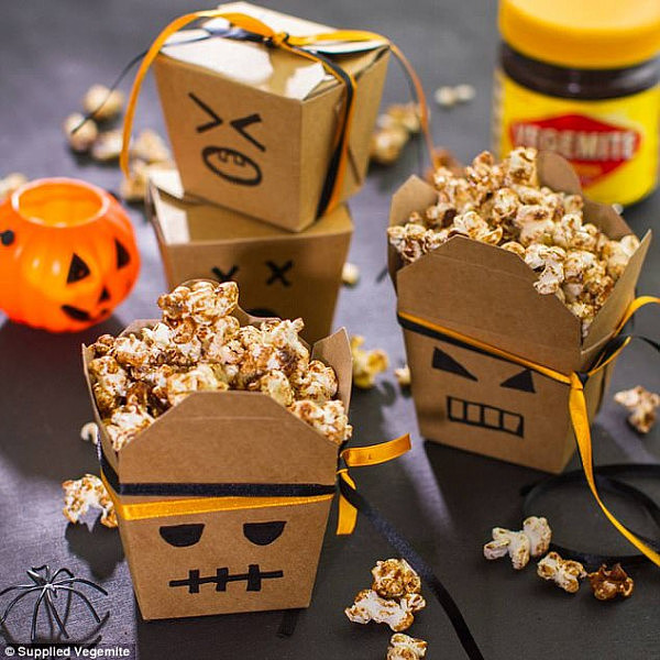 Alongside its Ice Cream Pop creation, the company recommended a range of other dubious concoctions including Halloween popcorn (pictured)