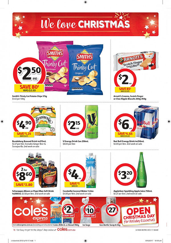 Coles 12月20日至26日特价 圣诞期间大量零食坚果熟食半价！ - 16