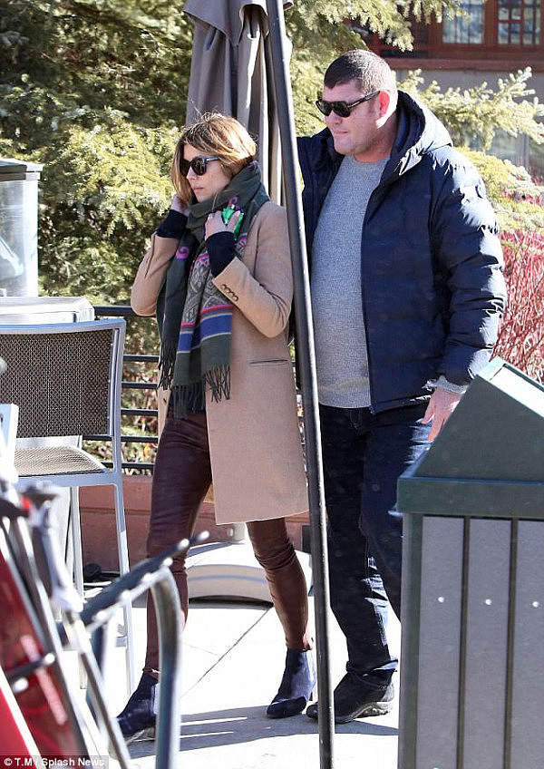 Who's that girl? James Packer has been spotted spending alone time with a mystery woman in Aspen, Colorado