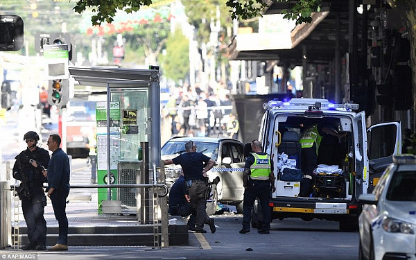 A number of injured were taken to the The Alfred Hospital, Royal Melbourne Hospital, St Vincent's Hospital and Royal Children's Hospital including the driver of the car (pictured) and a police officer