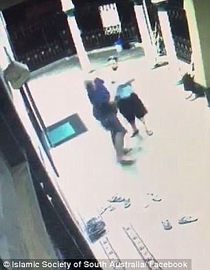 A mosque has released shocking video of a Muslim worshipper being sucker-punched