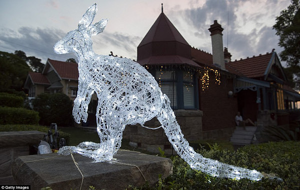 This Mosman house is decorated with an Australian animal replacing the traditional reindeer
