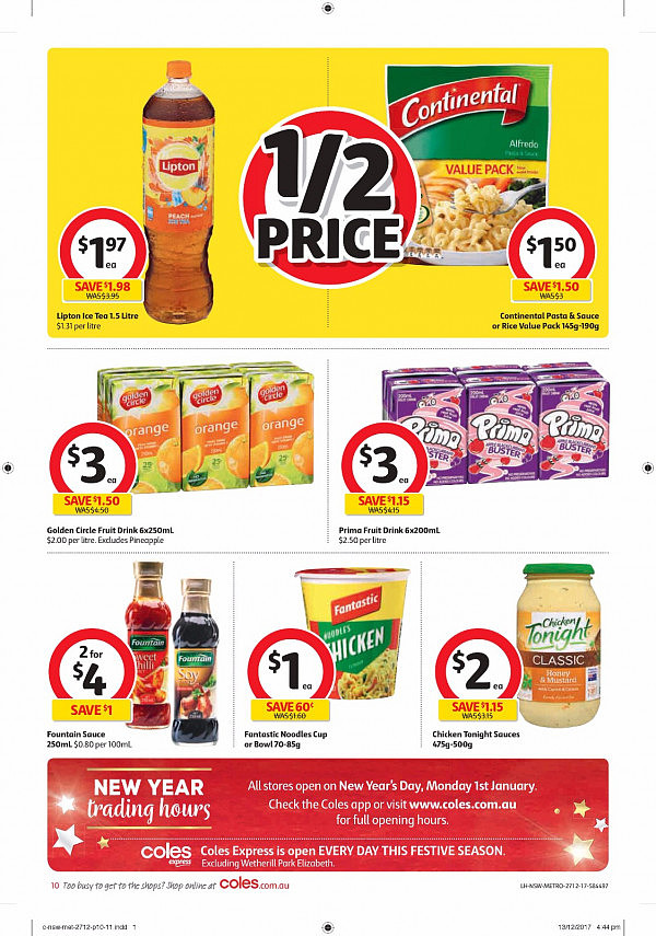 Coles 12月27日至1月2日元旦特辑！鱼排饺子可乐水壶半价！ - 10