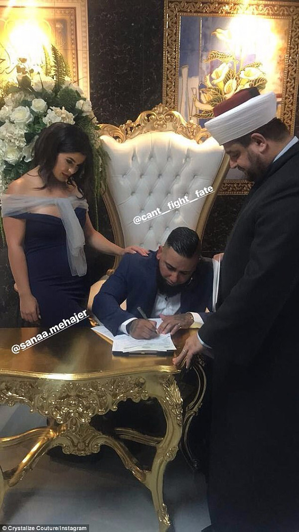 The youngest sister of Salim Mehajer, she and fiance Mouhamed Tajjour, 33, said their Islamic marriage vows at a small but lively ceremony on Tuesday night